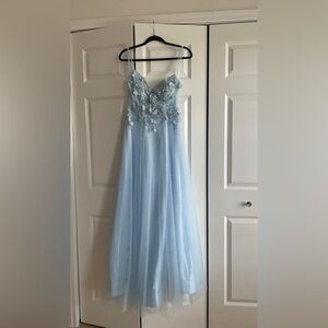 Windsor Mischka Beaded Floral A-Line Ball Gown